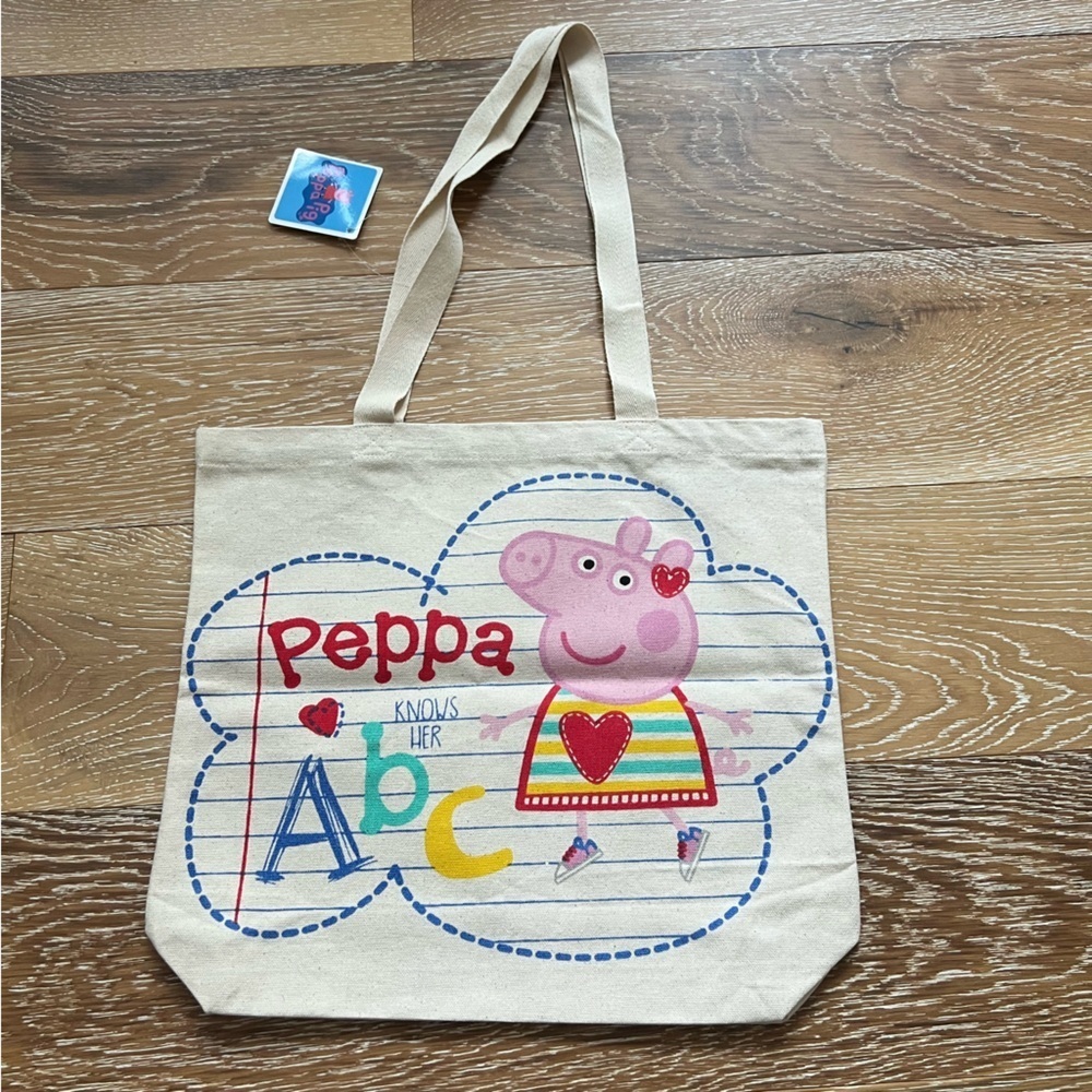 Peppa Knows Her ABC Reusable Canvas Tote Bag - Picture 3 of 8